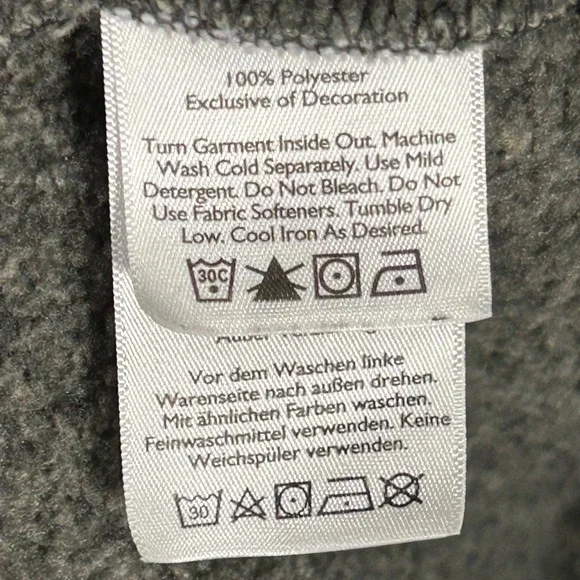 Eddie Bauer Mens XL Pullover 1/4 Button Sweater Gray Heather Fleece‎ Mock Neck - Picture 8 of 12